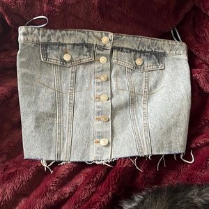 Size medium denim halter top by Bucket List.
